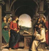 PERUGINO, Pietro The Vision of St Bernard (mk08) oil on canvas